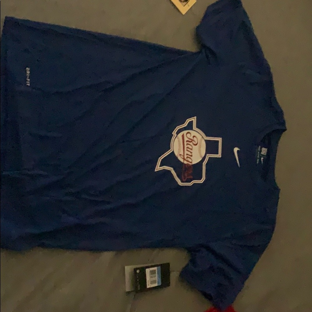Men’s Nike Medium Texas rangers Red polo and blue